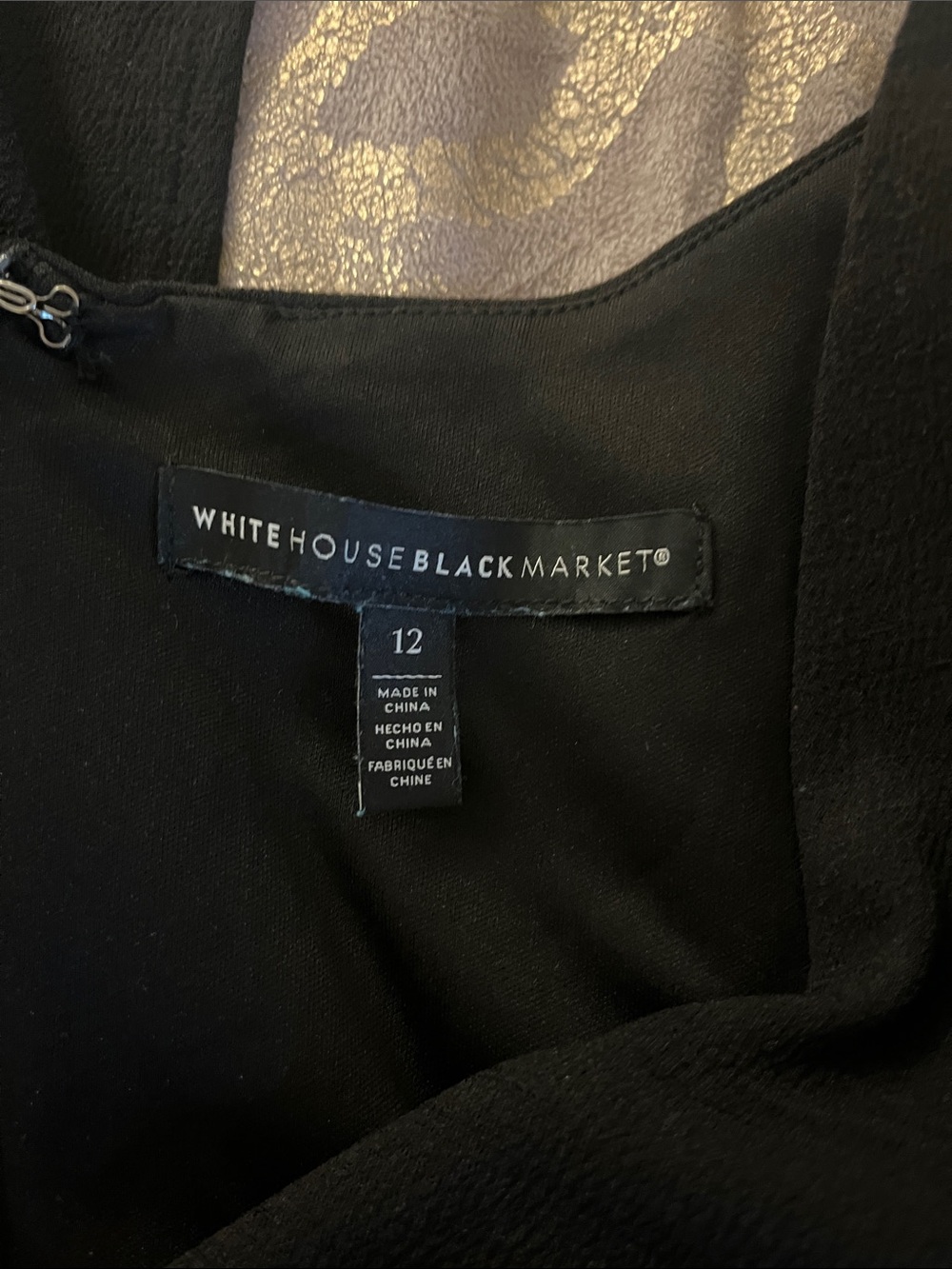 White House Black Market Black Sleeveless V-Neck Midi Dress with Front Slit - Picture 6 of 6